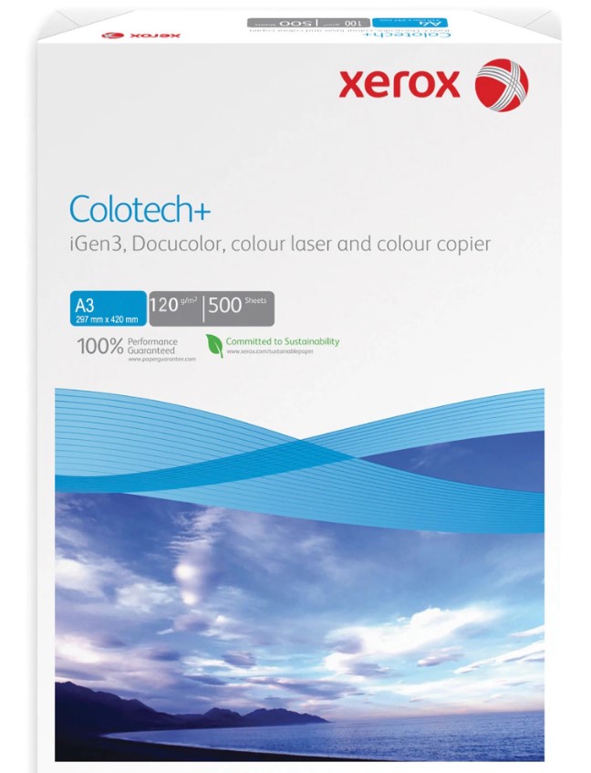 Hartie xerox A3 120 g/mp Colotech+ 500 coli/ pret per top